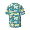 thumbnail image 6 of Daiia Cute Polar Bear Fishing Men's Linen Shirts Short Sleeve Casual Shirts Button Down Shirt for Men Beach Summer Wedding Shirt-X-Large, 6 of 6