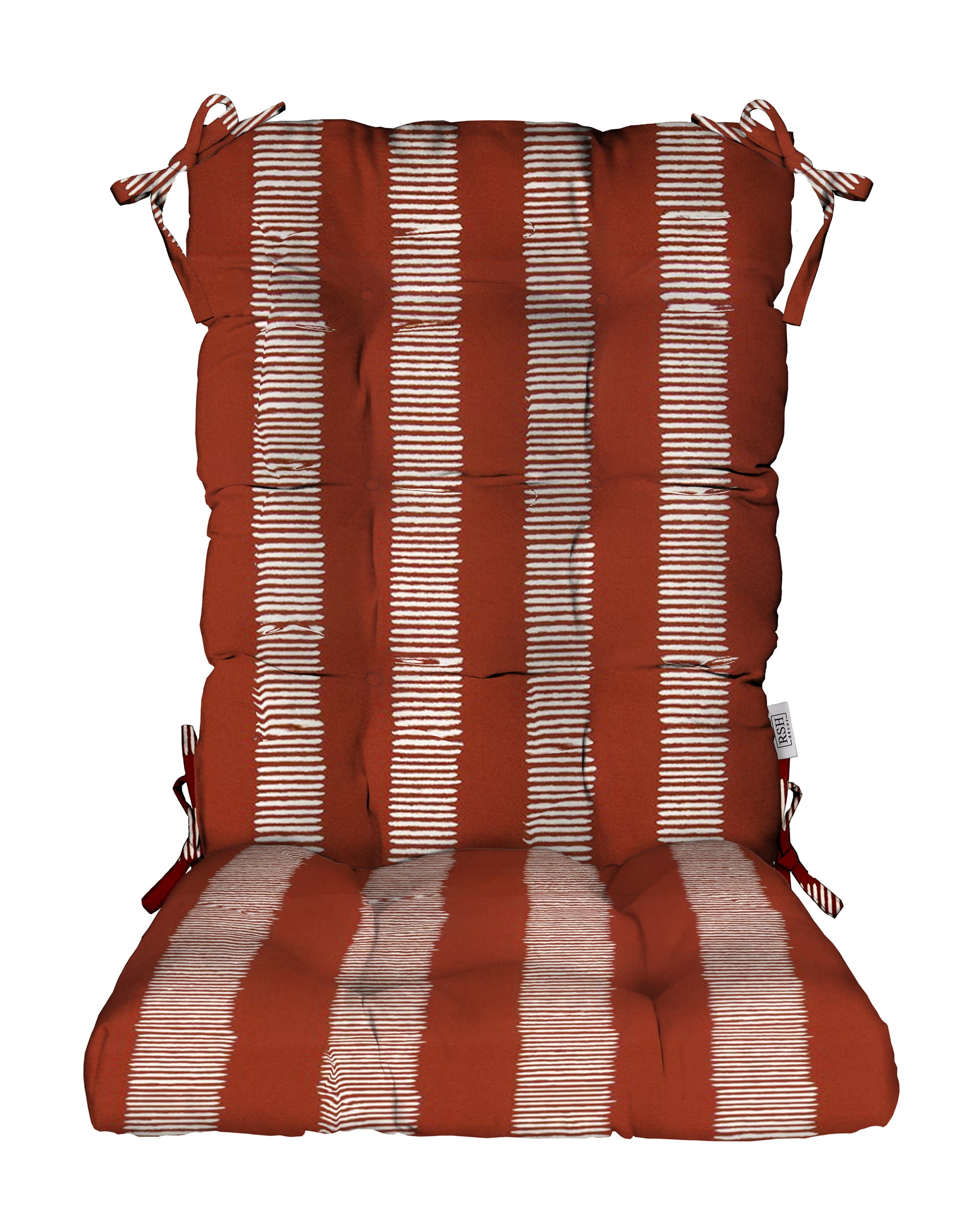 RSH Décor Indoor Outdoor Tufted Rocker Rocking Chair Pad Cushions