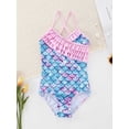 thumbnail image 3 of Usaibhir Girls One Piece Swimsuits Hawaiian Ruffle Swimwear Beach Bathing Suit 4-12 Years, 3 of 7