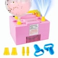 thumbnail image 1 of Borosino Balloon Pump Electric 1000W 110V, Fresh Cooler Air Blow Powerful Electric Balloon Inflator Suitable for Rapid Inflation of All Double-Layer, Long Time Last Without Worrying About Heat(Pink), 1 of 4
