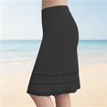thumbnail image 3 of Half Slips for Women Elastic Waist Lace Hem Knee Length Underskirt Dress Extender, 3 of 6
