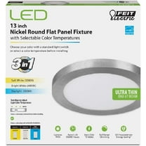 Feit Electric 13 in. W x 13.1 in. L Nickel LED Flat Panel Light Fixture