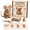 A#045, variant on Floral Fabric Patchwork Animals DIY Kit, Complete Handmade Sewing Craft Set with Stuffing and Buttons, Cute Ornament Making Kit, Ideal Gift for Adults & Beginners for Birthday Holiday H#052