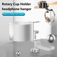 thumbnail image 1 of 2 in 1 Headset Economic Hanging Clamp Stand 360 Rotating Headphone Hanger Cup Holder for Electronic Product Accessories, 1 of 6