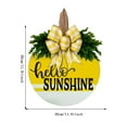 LUODU Door Decorations Hanging 1 PCS Flower Sunshine Sign Summer Door