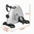 thumbnail image 3 of Mini Exercise Bike for Arms & Legs, 5-Function Monitor, Adjustable Resistance, Silver Compact Pedal Trainer for Home Fitness, 3 of 10