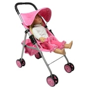 First Doll Stroller for Kids (Pink Quilted) Pink Quilted
