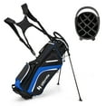 thumbnail image 1 of Costway Lightweight Golf Stand Bag with 14 Way Top Dividers 6 Pockets Cooler Bag Rain Hood Blue, 1 of 10