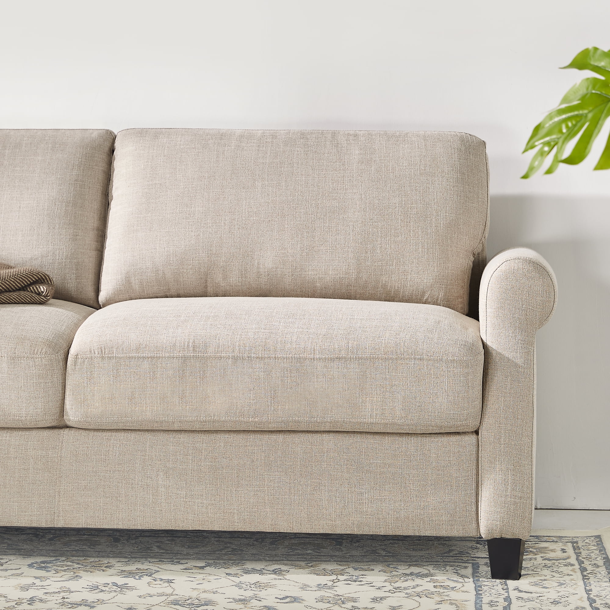 Zinus 56" Josh 2-Seater Indoor Loveseat, Beige