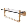 thumbnail image 3 of Allied Brass - Pipeline 16'' Glass Shelf with Towel Bar in Matte Black, 3 of 7