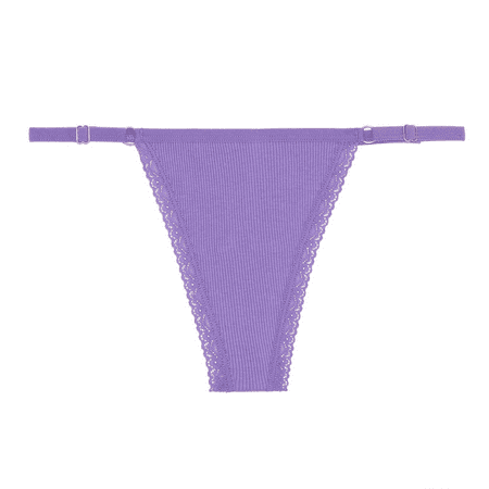 Fulorrnie Underwear for Women Comfort G String Seamless No Show Panties Thong Waistband Elastic Waist Stretchable Panty  Purple  XL