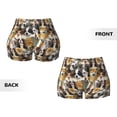 thumbnail image 5 of Haiem Cute Dog No Front Seam Biker Shorts for Women Yoga Workout Gym Bike Shorts with Tummy Control Moisture-Wicking-Medium, 5 of 9