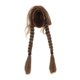 thumbnail image 1 of Peluca de muñeca de pelo femenino a escala 1:6, hermoso vestido, disfraz, muñeca, decoración, peluca de pelo para figuras femeninas de 12 pulgadas, doble marrón, 1 of 8