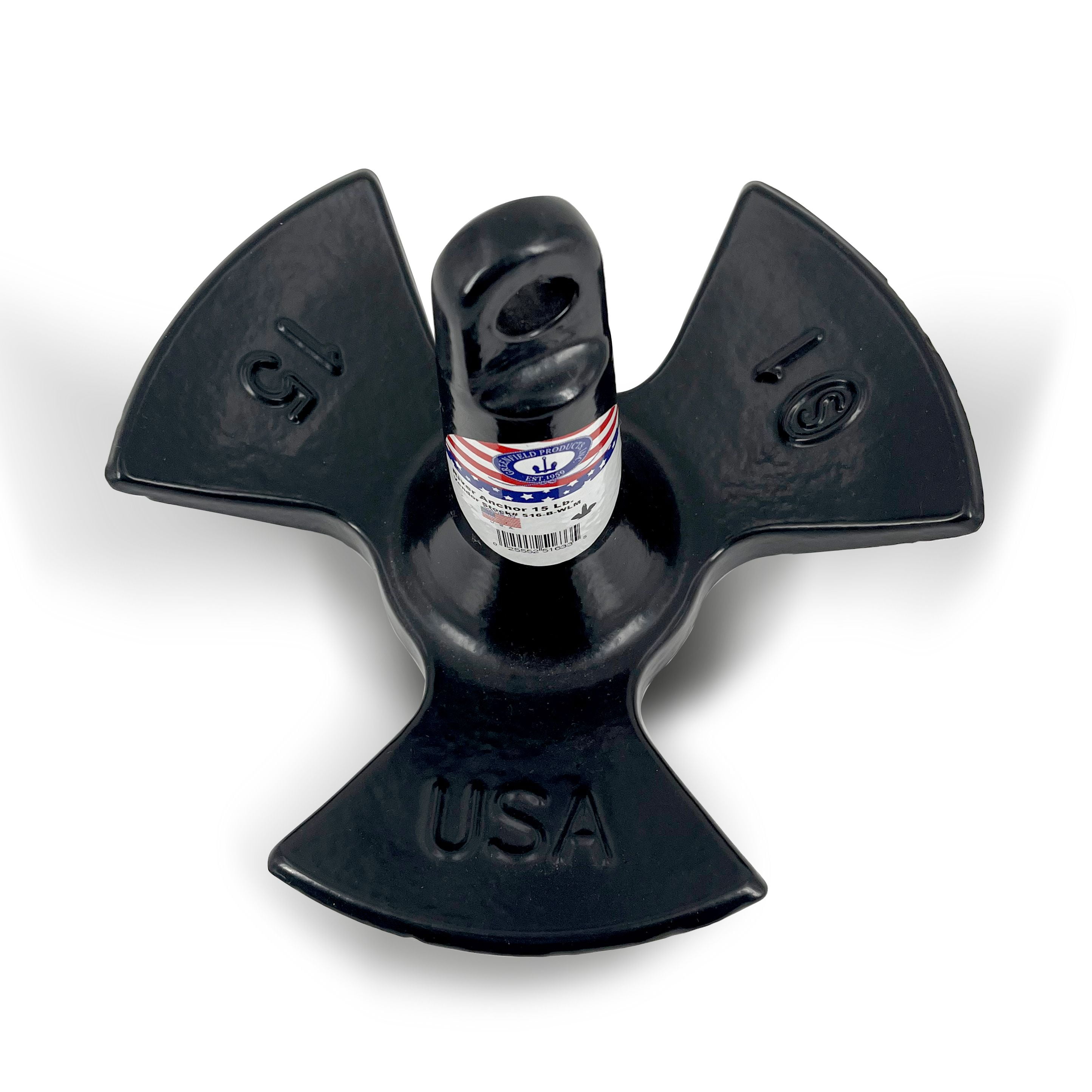 Greenfield Products River Anchor 15 lb. Cast Iron, Model 516-B-WLM