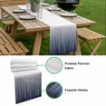 thumbnail image 5 of Blue White Table Runner - 36 Inch Long, Kitchen Dining Table Runner Dresser Scarves, Ombre Gradient Striped Minimalist Texture Farmhouse Decor for Coffee Tables Wedding Party Banquet, 5 of 8