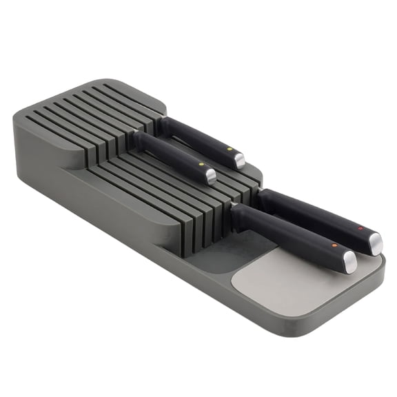 NATPLUS 2-Tier Drawer Knife Organizer, Space-Saving Kitchen Knife Storage Tray for Chef & Paring Knives, Non-Slip Interior Drawer Insert for Kitchen Cutlery