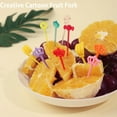 thumbnail image 1 of Airle 12/20Pcs Fruit Forks Cartoon Food Grade Reusable Smooth Edge Easy Cleaning Fork Fruits Solid Color Candy Banana Crown Style Fruit Toothpicks Bento Accessories for Kitchen, 1 of 8