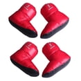 thumbnail image 1 of 2 pares de pantuflas de plumón de suave invierno cálido Rojo l kusrkot Calzados de pato caliente, 1 of 8