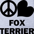 thumbnail image 2 of CafePress - FIN Peace Love Fox Terrier - Cute Infant Baby Football Bodysuit, 2 of 3