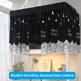 thumbnail image 2 of Printed Dormitory Bed Curtain With Rope & Clasp College Single Bed Shade Cloth For 4/4.5 Inch Bunk, 2 of 5