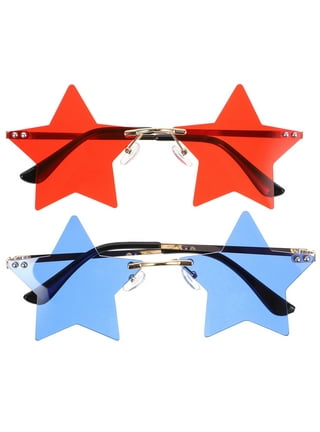 Tinksky 2 Pairs Star Shaped Glasses