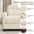 thumbnail image 6 of Hvoonc 98" Modular Sectional Sofa for Living Room, L Shaped Couch with Ottoman Chaise, Chenille Upholstery, Beige, 6 of 9