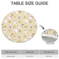 thumbnail image 6 of Halloween Themed Elastic Hem Round Tablecloth - 44 Inch Fitted Table Cover for Kitchen Dining Party, Easy Care Polyester, 6 of 6