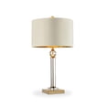 thumbnail image 1 of ORE International ORE-5161T Lampe de Table Colonne en Or Cristal Massif 29.5 Po., 1 of 2