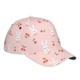 thumbnail image 3 of Daiia Rabbit And Cherry print Baseball Cap Men Women Golf Dad Hat Adjustable Original Classic Low Profile Hat Unconstructed Plain Cap, 3 of 9