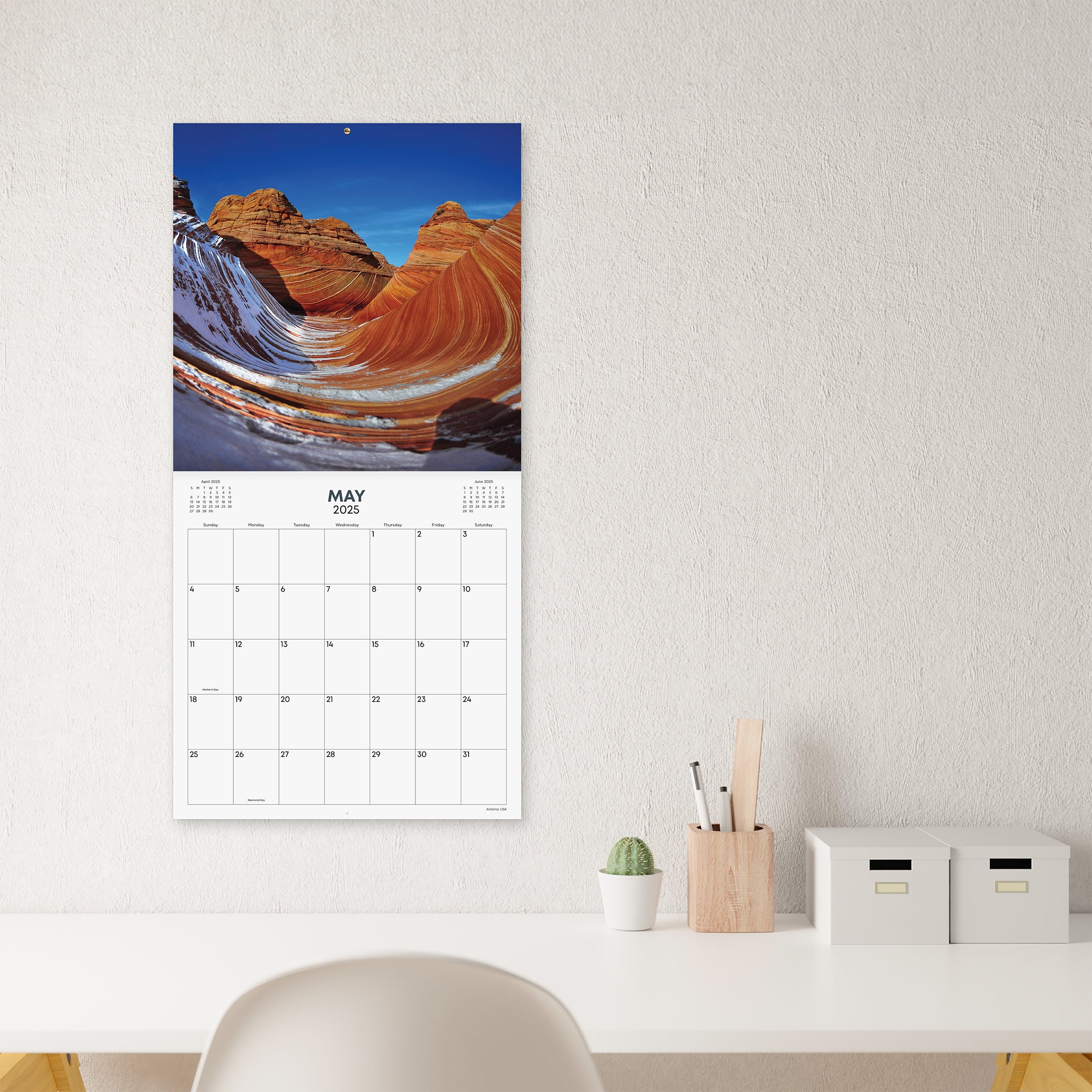 2025 Hanging Wall Calendar, Natural Wonders, 12x12 by Blue Sky