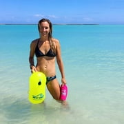 New Wave Swim Bubble by New Wave Swim Buoy for Open Water Swimmers and Triathletes - Swim Safer with New Wave While Swimming Outdoors with This Safety Swim Buoy Tow Float (Fluo Green)