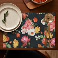thumbnail image 4 of Pioneer Flower Floral Print Pattern Summer Placemats Table Placemats Set Of 6-Linen Kitchen Washable Placemats Table Mats 12x18 Inch Non-Slip Heat Resistant, 4 of 5