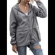 thumbnail image 3 of Impermeables para Mujer, Impermeables, Resistentes Al Viento, Ajustables, con Capucha y Bolsillos. Gris Oscuro XL, 3 of 9