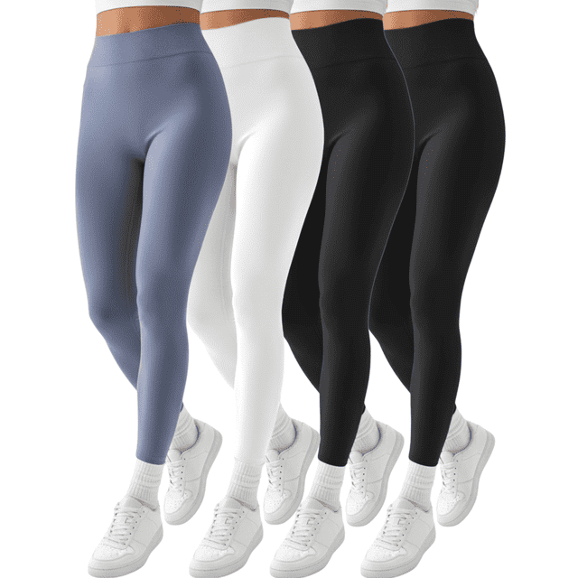 Pack 4 Colores Leggins Faja Termicos Afelpados Unitallas Yoga