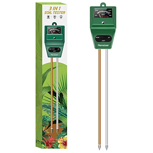 Soil Moisture Light and pH Testing 3-in-1 Soil Tester Meter for Indoor or Outdoor Plants Flowers Grass and Lawn 