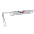 thumbnail image 3 of Chevrolet Corvette C6 Chrome Plated Metal Top Engraved License Plate Frame Holder, 3 of 5
