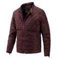 thumbnail image 1 of Abrigo acolchado para hombre con bolsillos Cuello alto Chaqueta con cremallera, 1 of 6