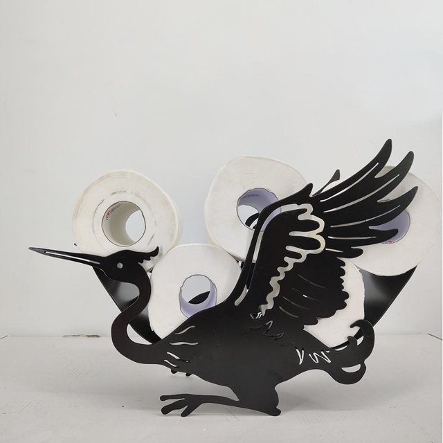 Novedad Metal negro en Animal de piezaza inodoro de papel titular de almacenamiento de tejido soporte BLESIY soporte de papel higiénico