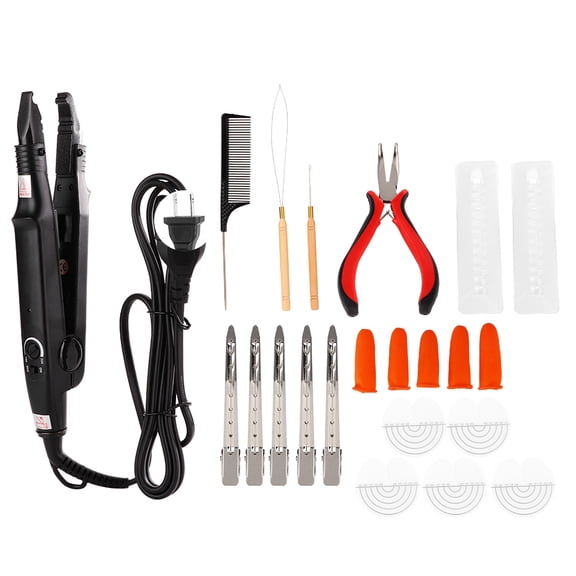 Tebru Hair Extension Iron Set Durable Hair Extension Iron Hair Extension Tool Hair Extension Set Home For Hair Salon