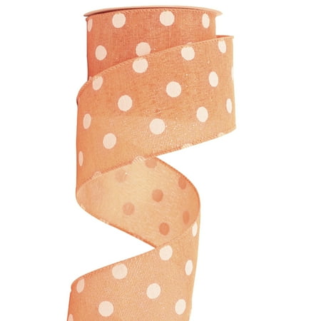 Tanune Clearance! Stationery Plain Polka Dot Ribbon Spring Fresh Imitation Linen Ribbon Gift Flower Packaging Diy Ribbon  Office Cabinet 1 Pc Ribbon
