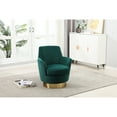 thumbnail image 4 of Comfy Round Chair With Swivel Base - Velvet Upholstery, Construction ( () High Sponge Cushion, Easy Fabric, 4 of 6