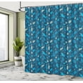 thumbnail image 4 of Ambesonne Abstract Shower Curtain, Blue Stone Structure Forms, 69"Wx75"L, Dark Sky Blue Caramel, 4 of 4