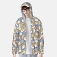 thumbnail image 2 of Saiise Cute Rabbit Pattern Sun Protection Hoodie for Men and Women, Lightweight Quick-Dry Windproof with Hood and Zip-XX-Large, 2 of 7