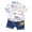 White, variant on Sleeve Dress 1-4 Years Baby Boys Clothes Set Cartoon T-shirt Tops+Shorts Summer Outfits Children Boy Fashion Summer Clothing Sets 2-3 Years