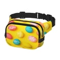 thumbnail image 2 of Zufioo Easter eggs (2) Print Square Double Layer Waist Bag, Durable & Stylish Fanny Pack with Zippered Pockets and Adjustable Strap for Outdoor & Daily, 2 of 9