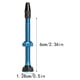 thumbnail image 5 of Greeniant Válvula de neumático sin cámara de 60mm, 2 uds., válvulas de neumático de aleación de aluminio, piezas de repuesto Ciclismo Azul, 5 of 6