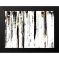 thumbnail image 2 of OnRei 24x19 Black Modern Framed Museum Art Print Titled - Gold Black Woods, 2 of 5