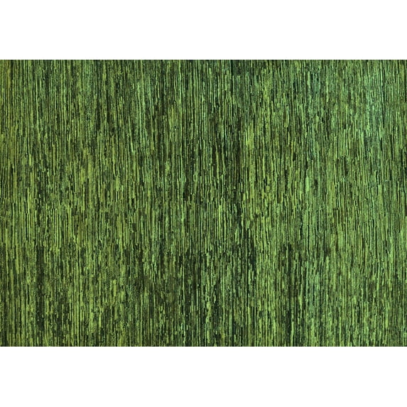 Ahgly Company Machine Washable Indoor Rectangle Abstract Turquoise Blue Modern Area Rugs, 3' x 5'