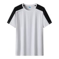 thumbnail image 3 of DAFPZW Mens Summer T-Shirts Crew Neck Color Block Short Sleeve Tee Shirts Comfy Lightweight Fashion Pullover Tops, 3 of 8