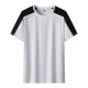 thumbnail image 4 of Ceisia Men's Slim Fit Short Sleeve Crew Neck Quick-Dry Athletic T-Shirt with Contrast Raglan Sleeves White XXXL Gifts, 4 of 8